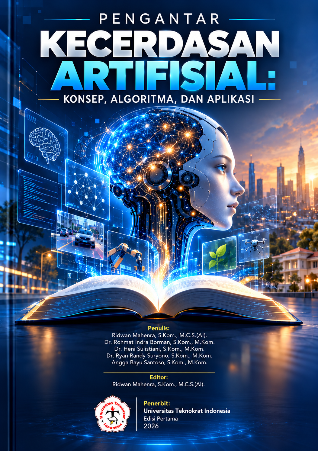 Futuristic AI Intelligence Book Cover